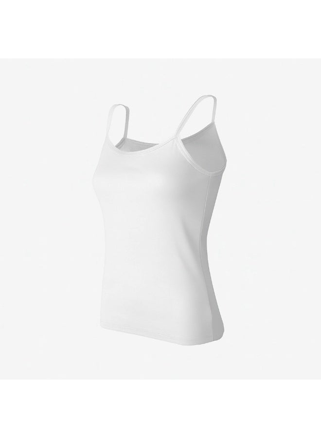 Black & White Cotton Classic Tank Top White (High Quality of Egyptian Cotton) - Image 1
